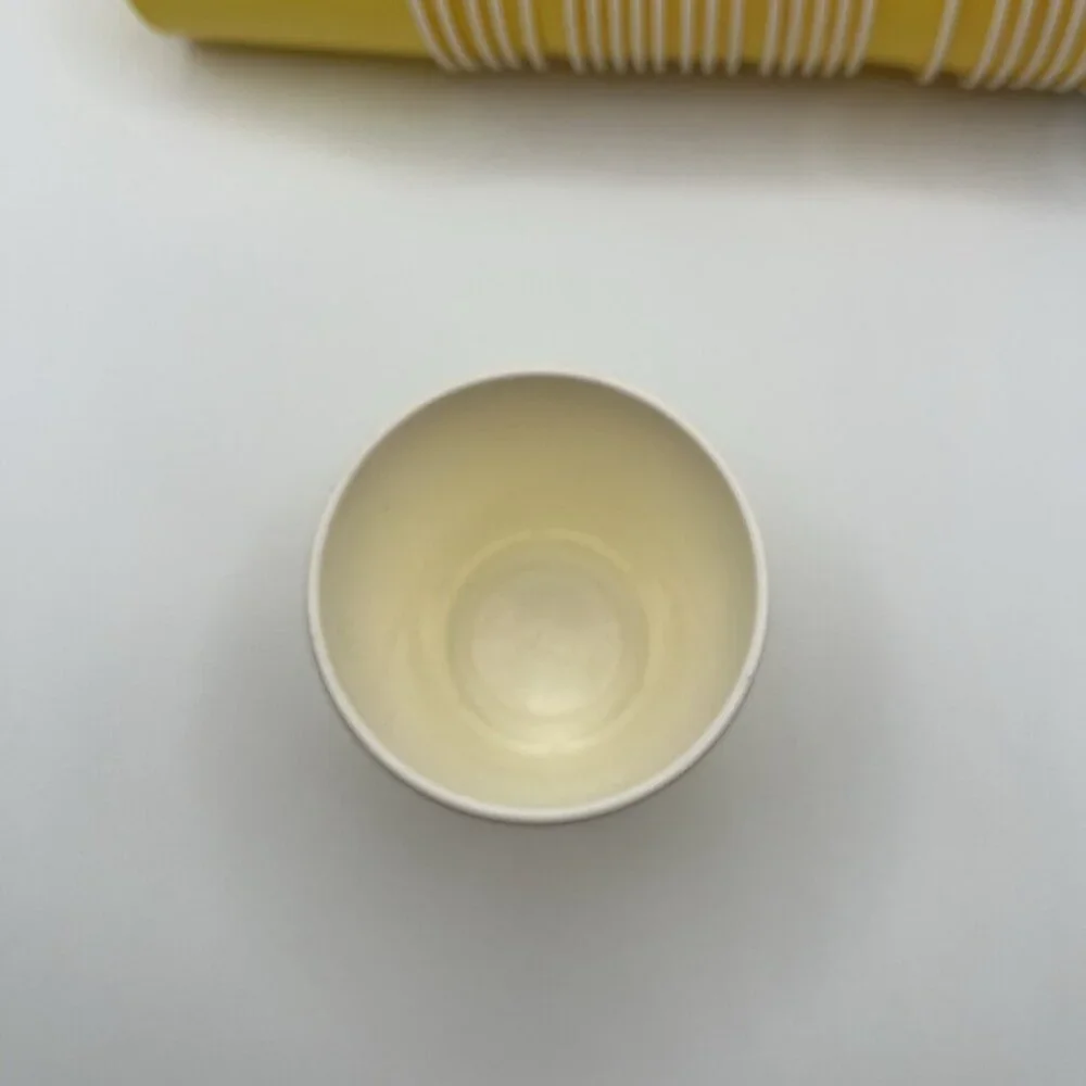 Vintage 80s Solo Bathroom Refill Cups Retro Yellow 3.5 oz & Paper Dixie Cups